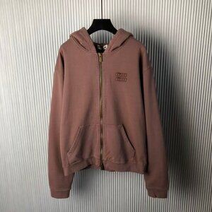 Miu Miu Dusty Rose Zip-Up Hoodie